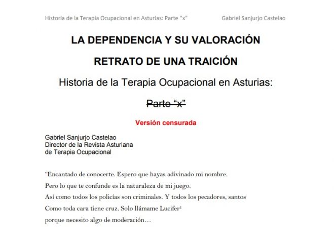 La dependencia y su valoración. Retrato de una traición. Gabriel Sanjurjo Castelao